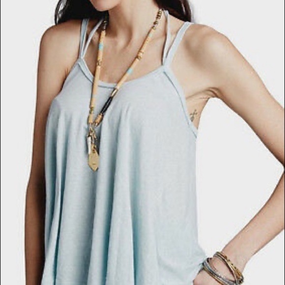 Free People So in Love With You Moonstone Blue Top - Picture 5 of 6